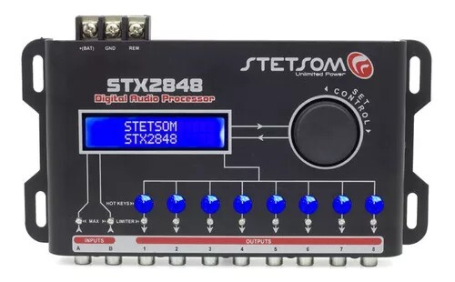 Stetsom STX2848/Digital Audio Processor/Dsp Crossover 2 Inputs 8 Outputs/Stetsom