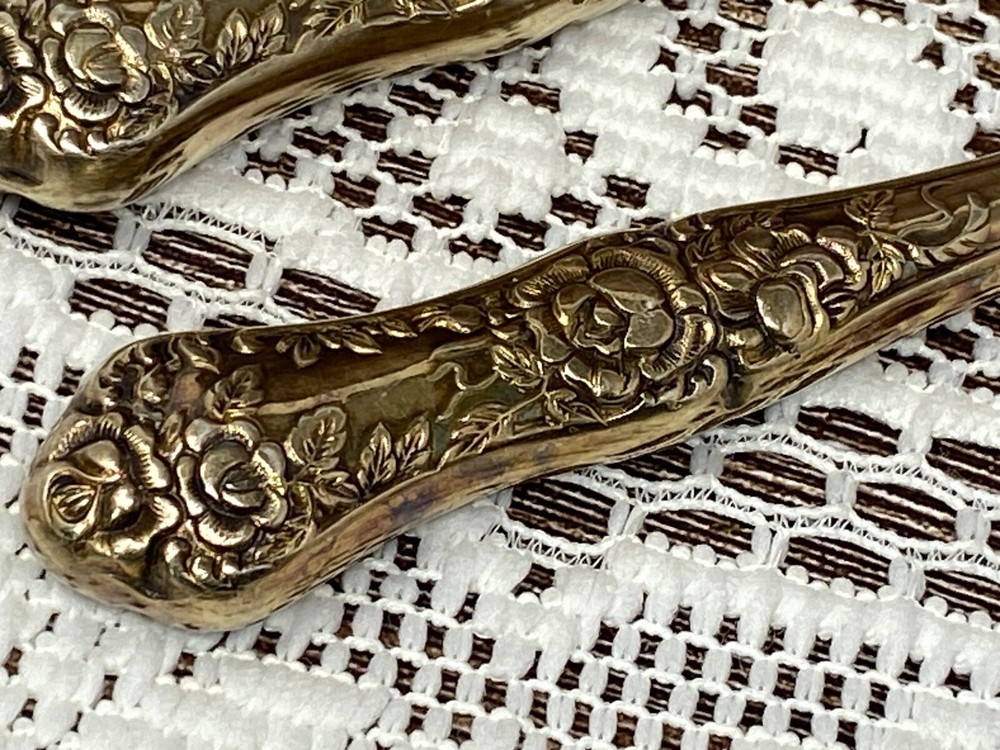 Treasure Masters stainless steel JAPAN cake knife server set rose pattern