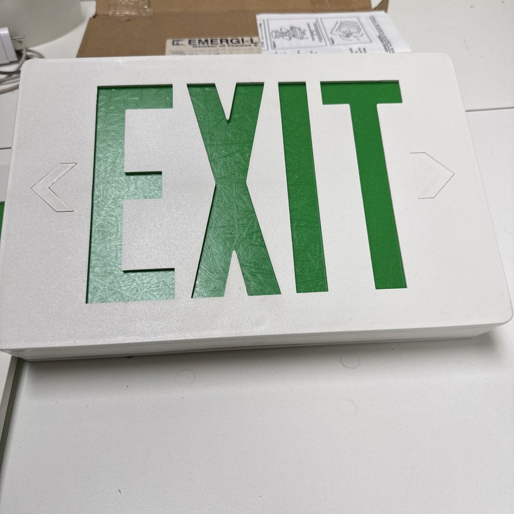 Thomas & Betts Emergi-lite Exit Light ECL-4G Green/white LED 120v