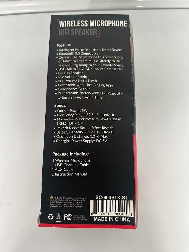 bluetooth karaoke wireless microphone speaker