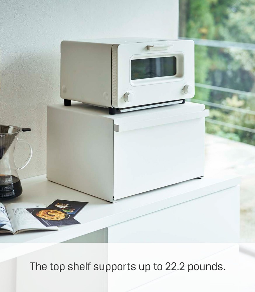 Yamazaki Home TOWER Bread Box -Countertop Bread Storage Container