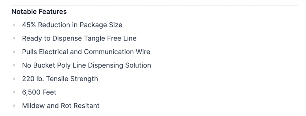 Pull Line PE 6,500 Feet for Low Voltage and Power Pulling Thru 220lbs