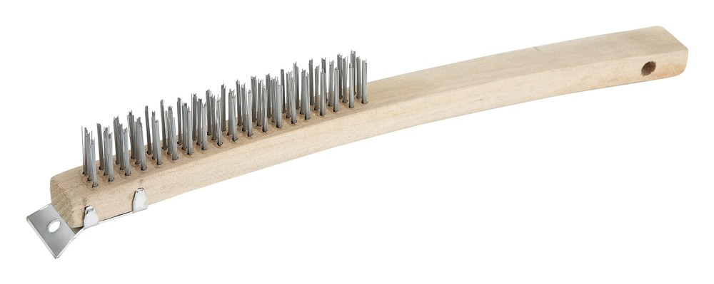 14" Wire Brush w/Scraper (1 Dozen)
