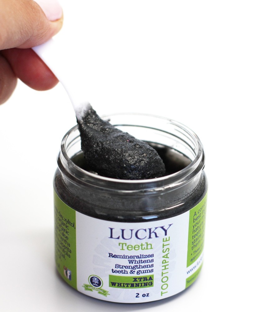 Lucky Teeth Organic Complete PACK, MouthWash + Charcoal Toothpaste.