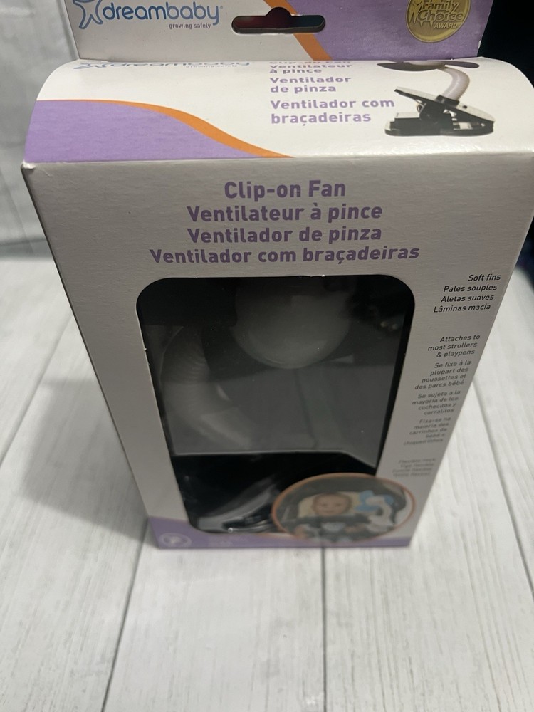 Clip-On Stroller Fan Black/Gray