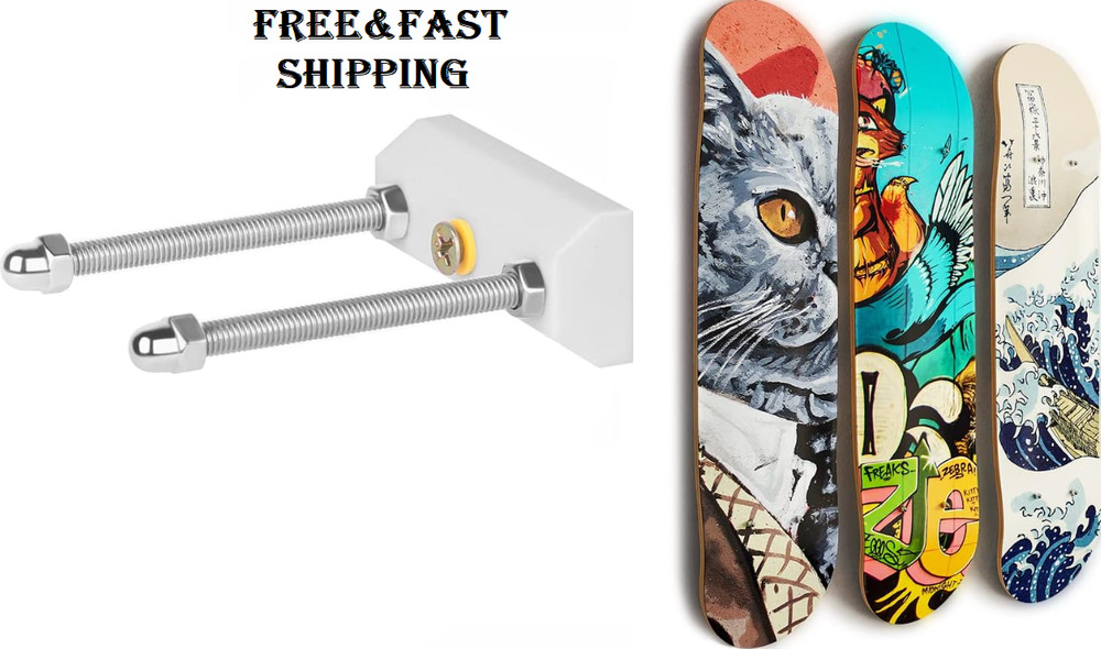 Alumy Skateboard Deck Display Wall Mount,Skate Deck Display Wall Mount 1PACK