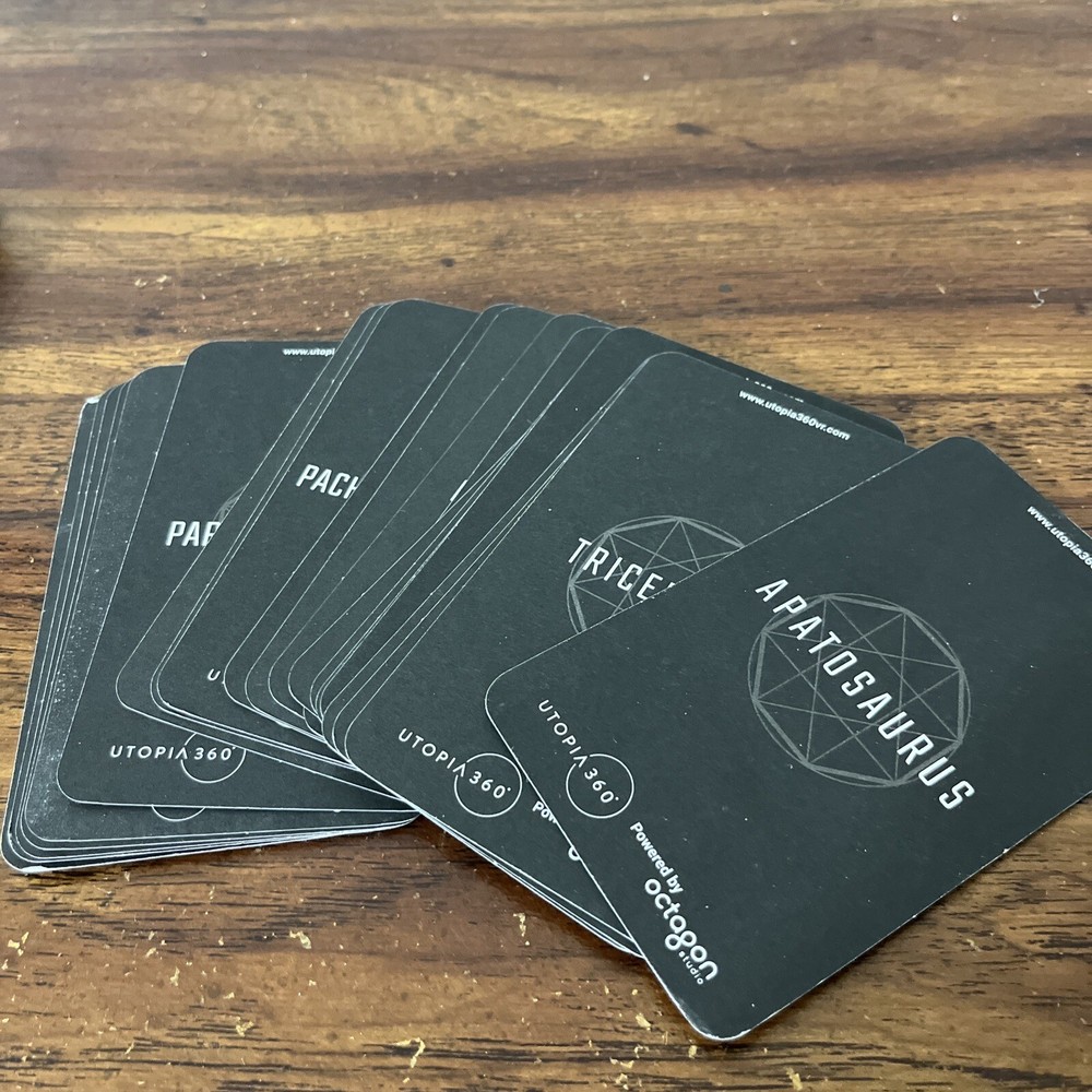 4D DINOSAUR EXPERIENCE AUGMENTED REALITY CARDS UTOPIA 360 OCTAGON STUDIOS