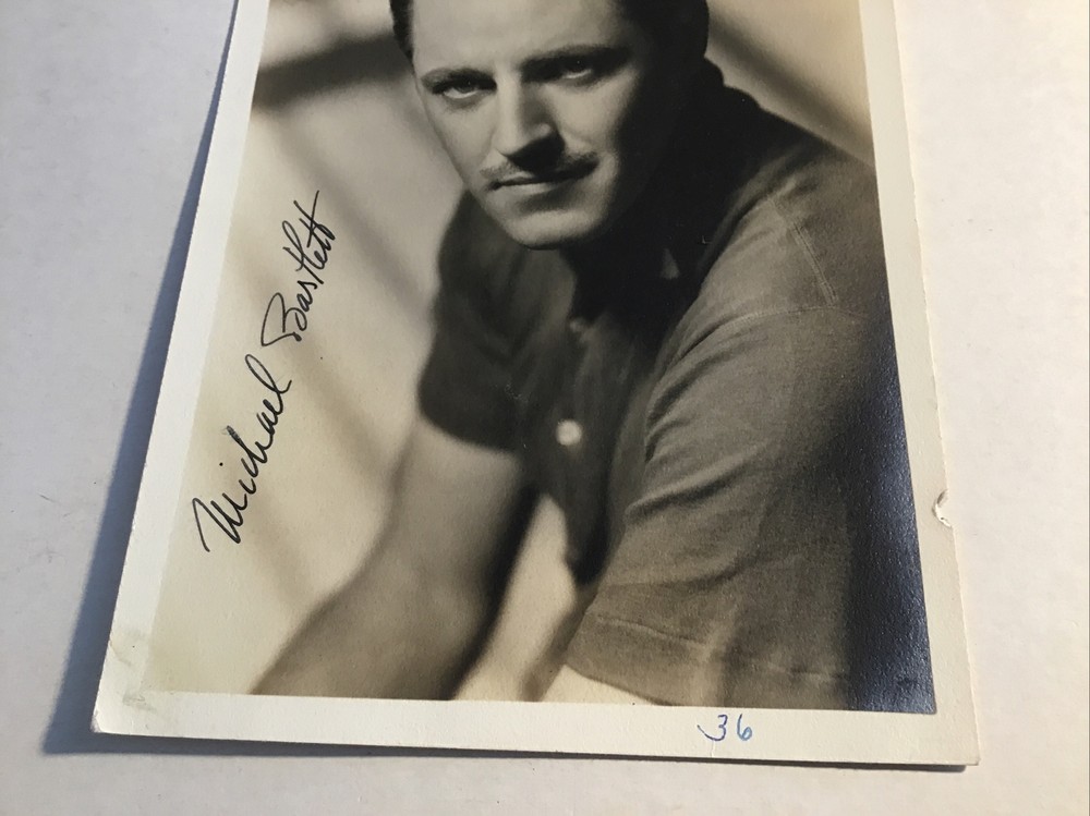 MICHAEL BARTLETT ACTOR SIGNED PHOTO 1936