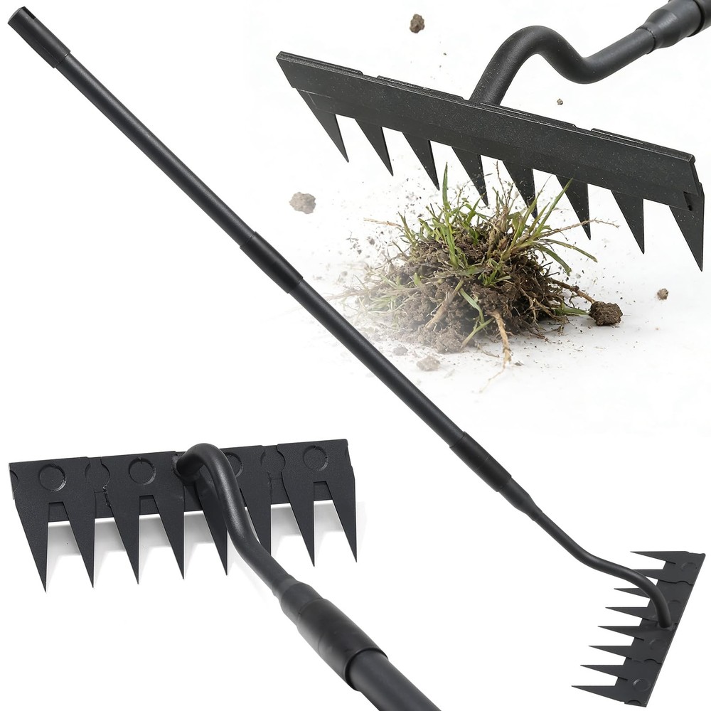 Manual Weeder Tool, 56" Weed Puller Tool with Sharp Blade, 11" Wide Heavy Dut...
