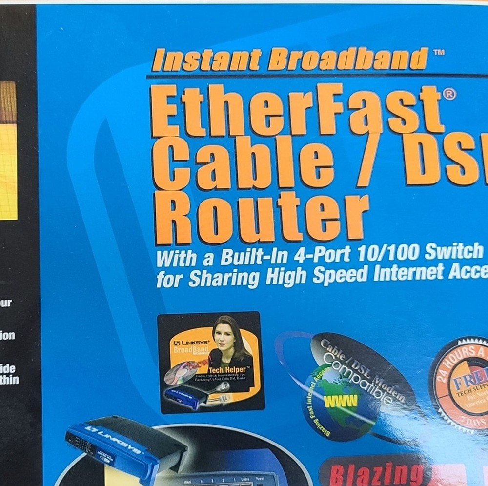 EtherFast Cable/DSL Router by LINKSYS - New Condition