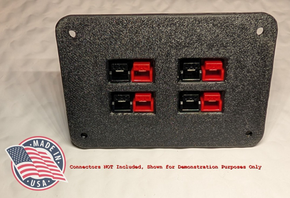Quad Panel Mount, Compatible With Anderson PowerPole PP15-PP45