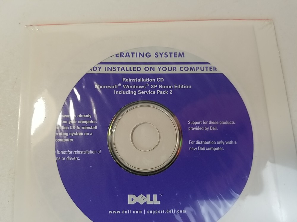 Microsoft Windows XP Home Edition 2002 New Sealed HPQ Reinstallation Disc CD ROM