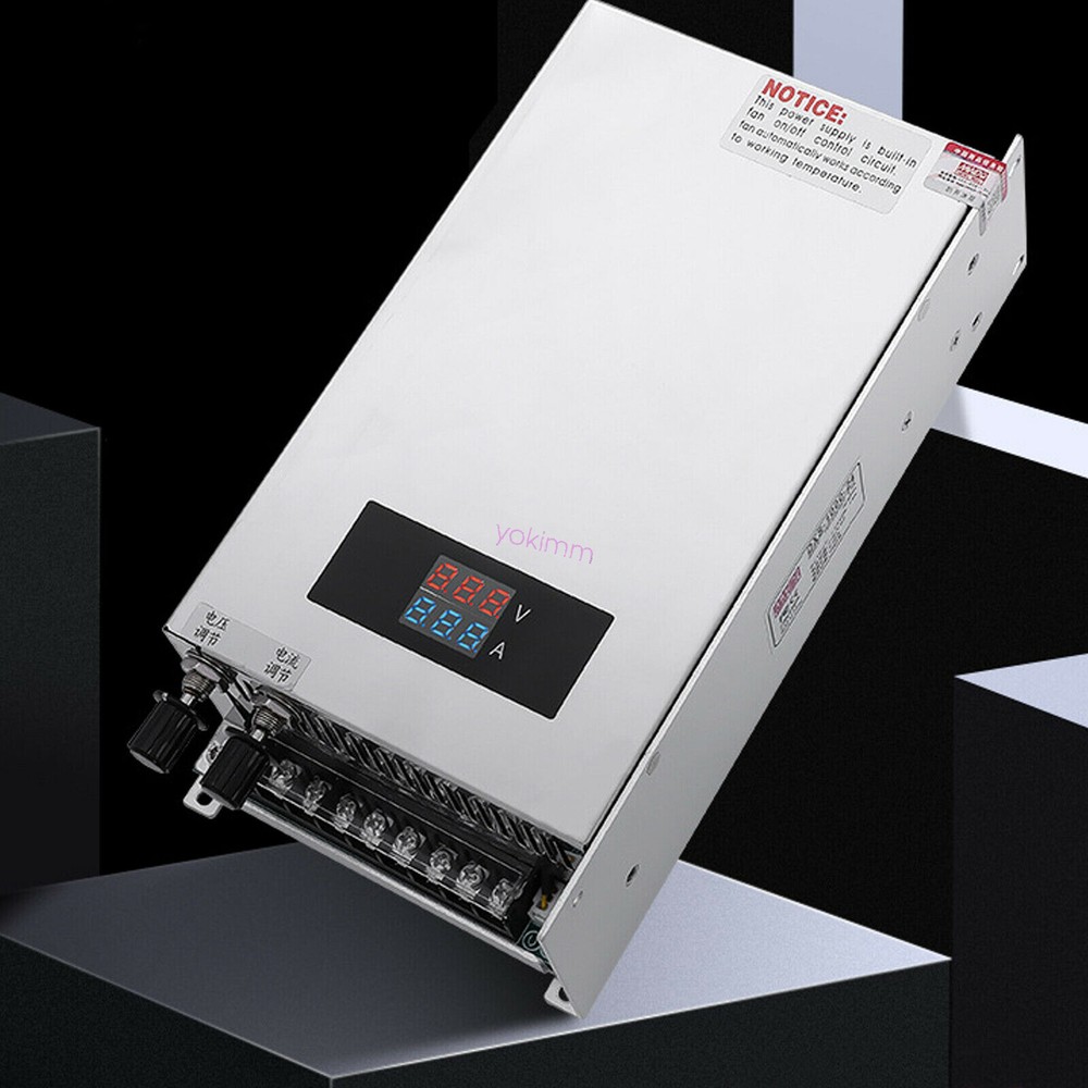 Adjustable 0-48V DC Power Supply, 20A Output, 1000W Variable Voltage