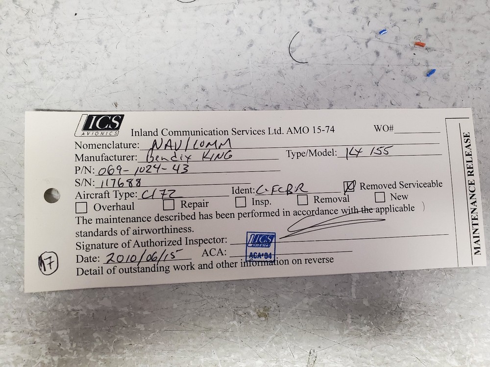 King KX155 Nav/Com 28V 069-1024-43