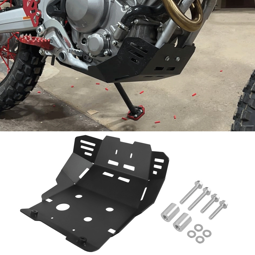 Black For Honda CRF300L 2021-2025 Front Skid Plate Engine Bash Guard Protector