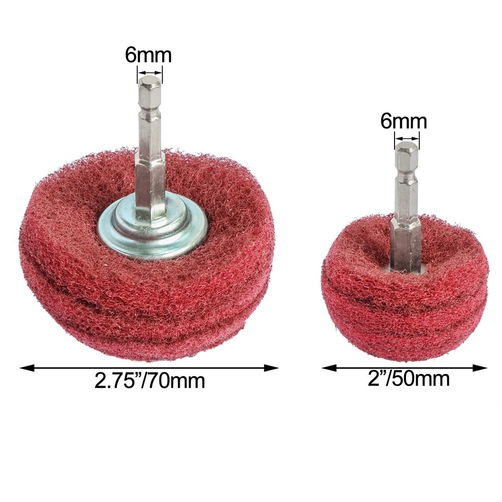 6PCS Non Woven Buffing Wheel Drill Kit