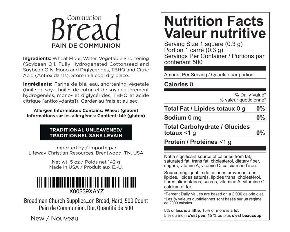 Communion Bread, 500 Count