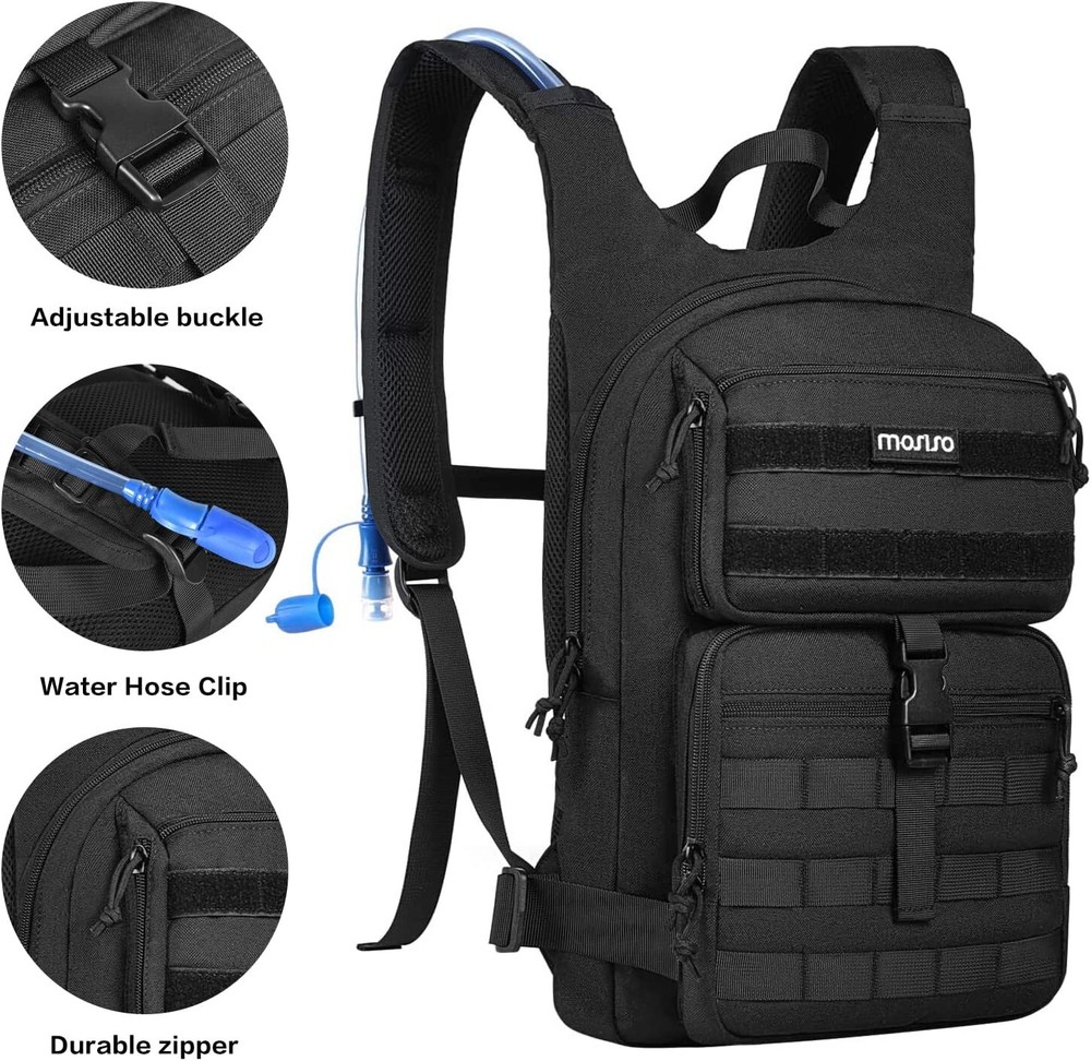 Tactical Hydration Pack Backpack Military Daypack Bag with 3L Water Bladder