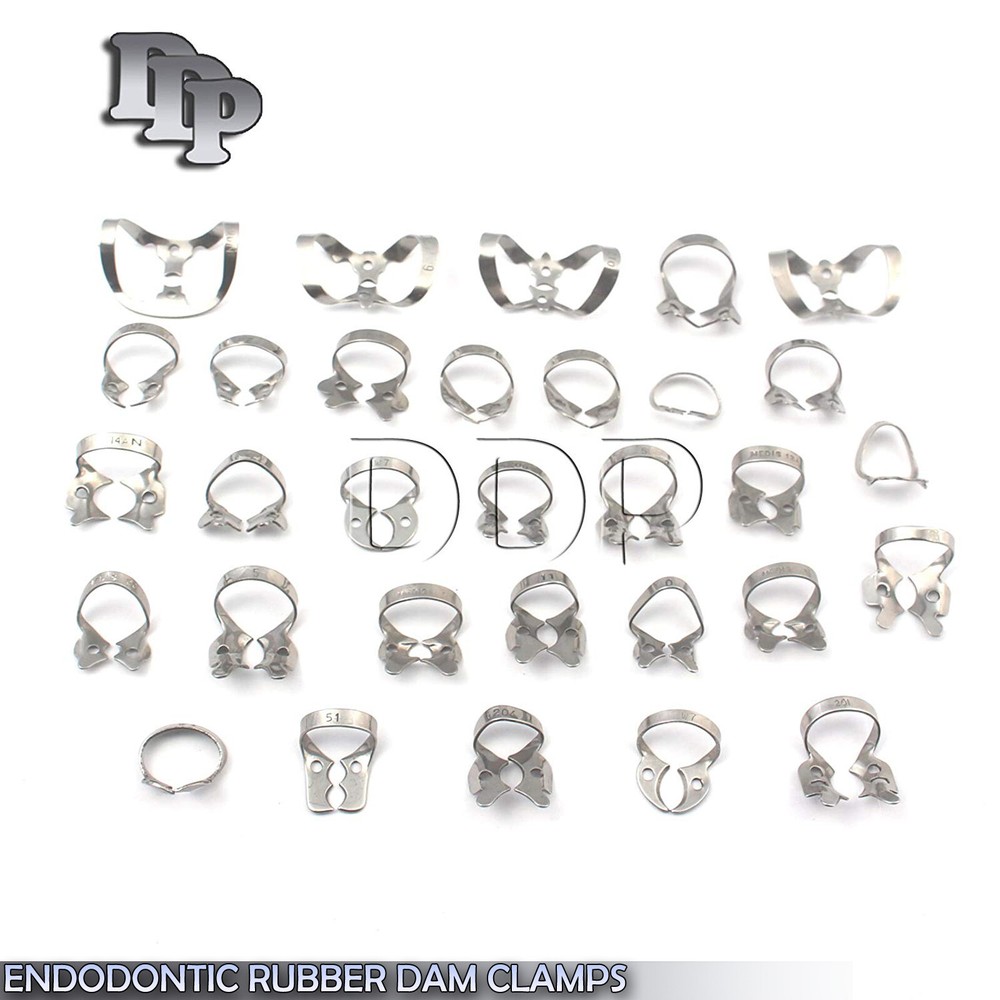 20 Pcs Endodontic Rubber Dam Clamp Mix Numbers