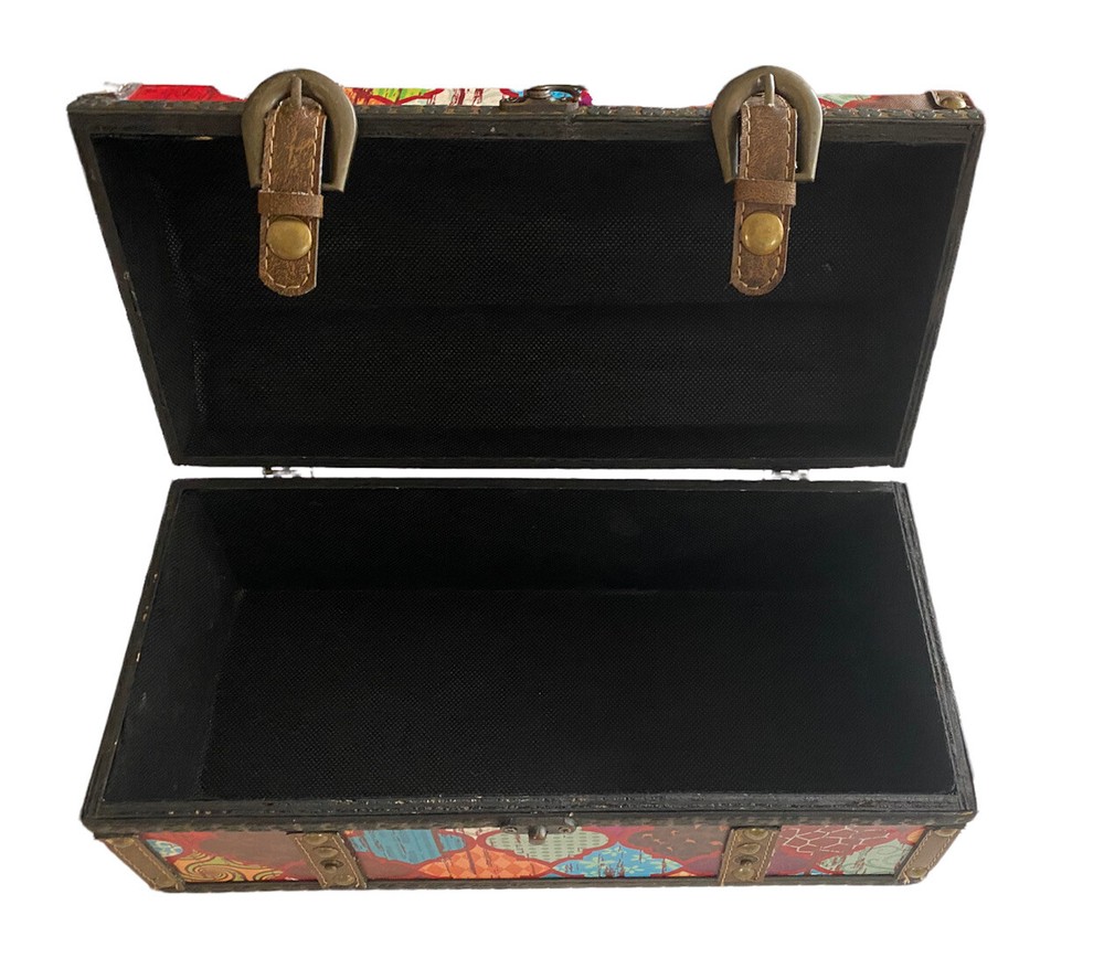 mini trunk with leather straps