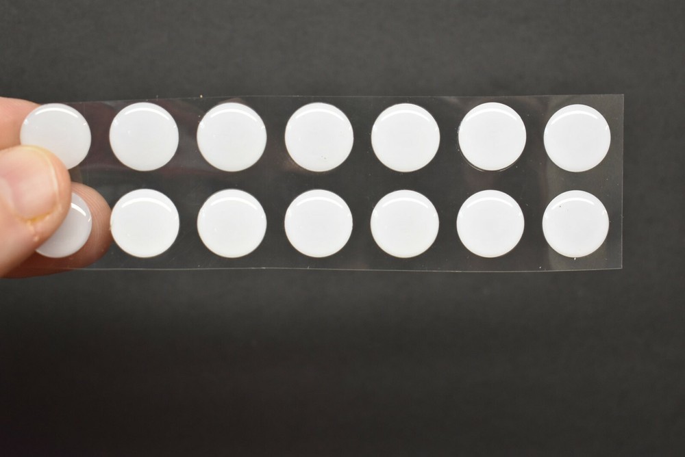 14  SOLID WHITE  3D Soft Molded 12mm .472" Adhesive Eyes Fly Lures