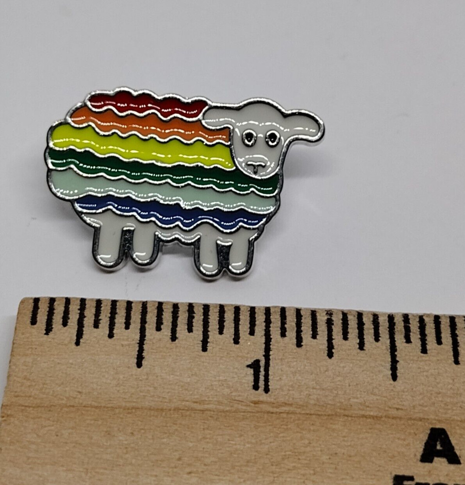 Multicolor Lamb Sheep Lapel Tack Pin