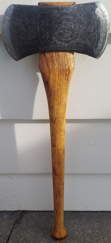 Vintage Plumb Champion Double Bit Axe Hoffman Handle