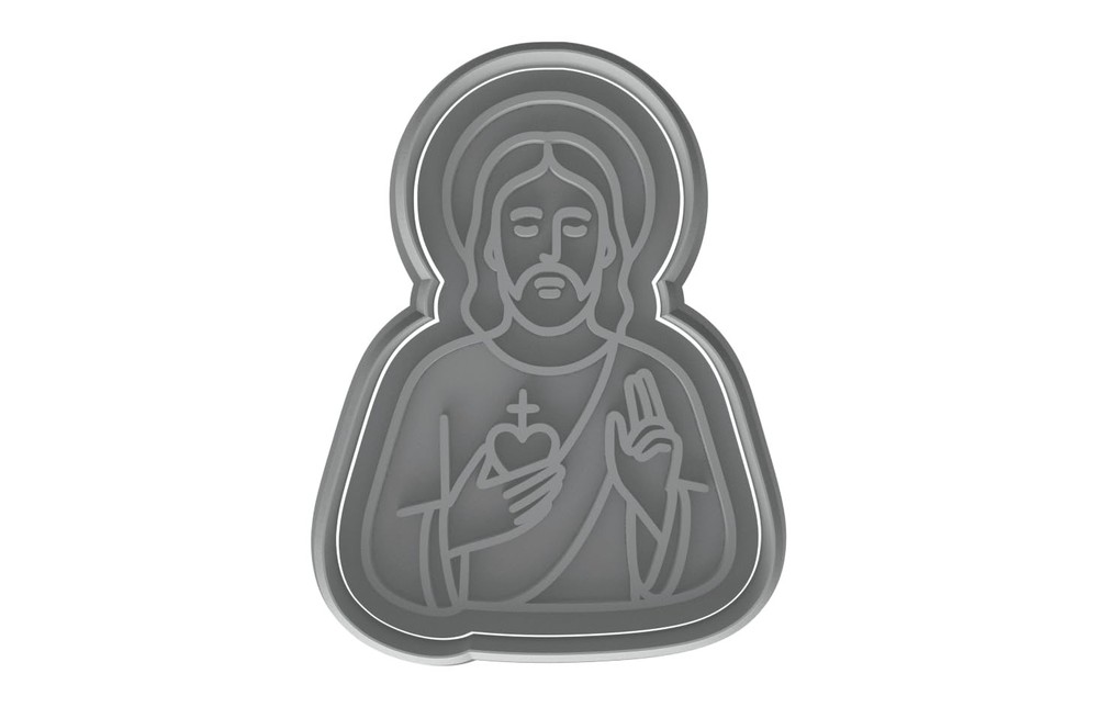 Divine Savior Jesus Cookie Cutter - 4x2.9" Creative Baking Design Set