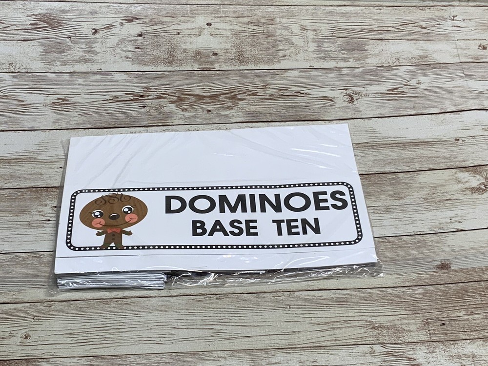 Gingerbread Boy - Themed Learning Centers - Dominoes Base Ten Laminated