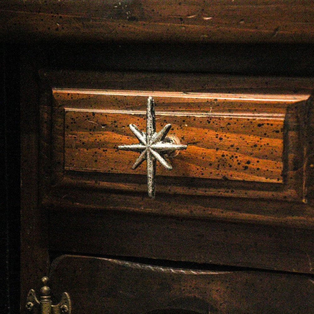 Mid Century Drawer Pulls Cabinet Knobs Starburst Cast Iron 6 Pack