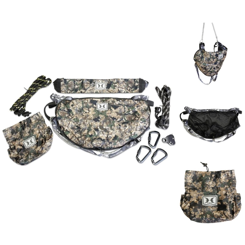 Comfortable Hawk Helium Hammock - Packable Hunting Tree Saddle with Accessories