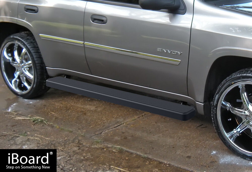 Premium 5" Black iBoard Side Steps Fit 02-09 Chevy Trailblazer (02-06 GMC Envoy)