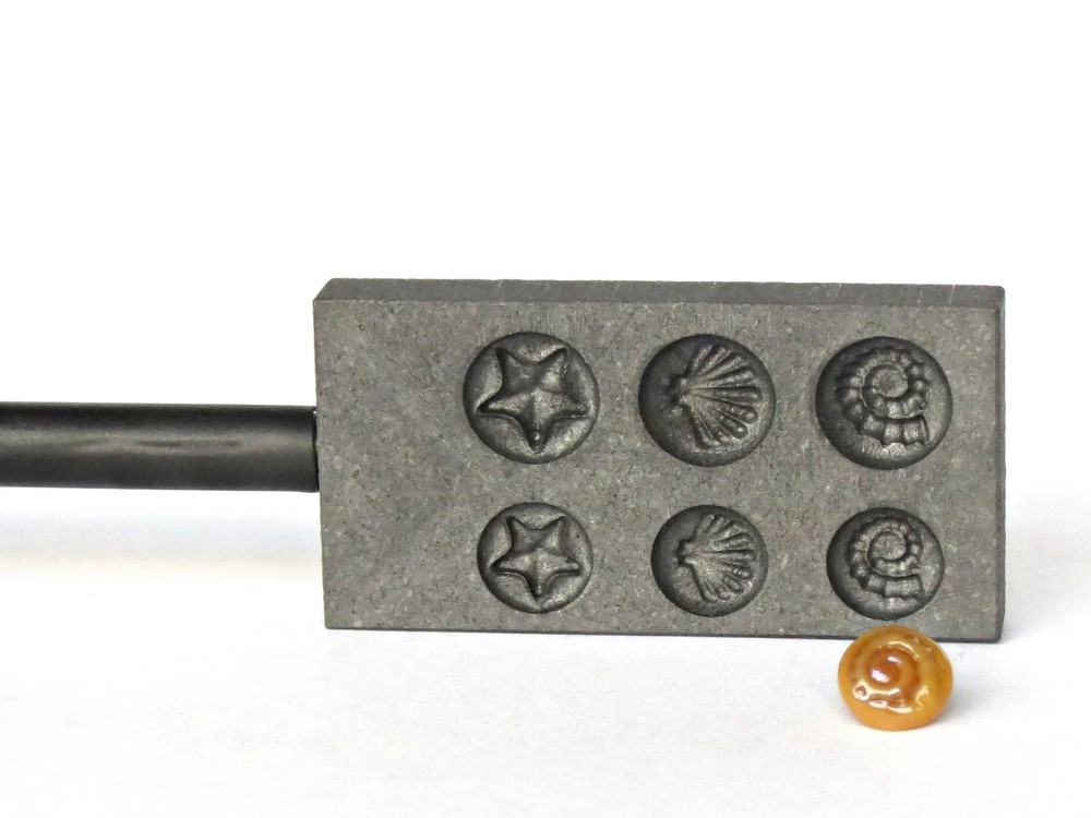Graphite Button Pad Sea Creatures - Starfish, Shell, Ammonite - Lampwork tool