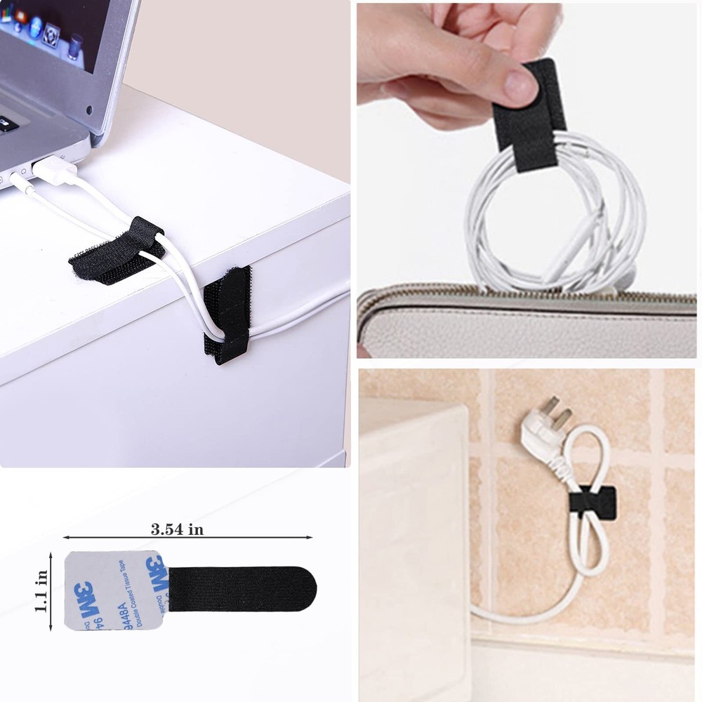 192 PCS Cable Management Kit 4 Wire Organizer Sleeve11 Cable Holder35Cord Cli...