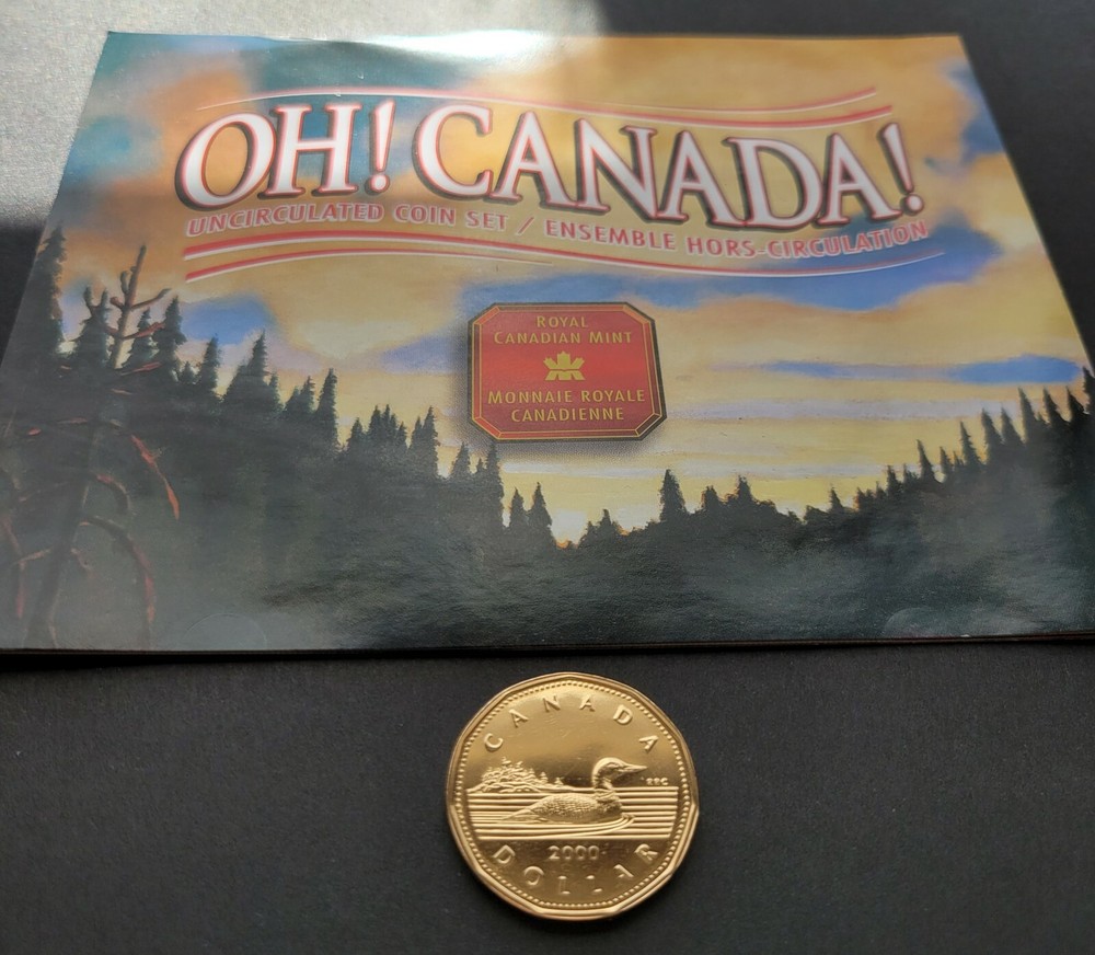 ***  CANADA   LOONIE  2000  ***  ONLY  ISSUE  FROM  MINT  SETS  ***