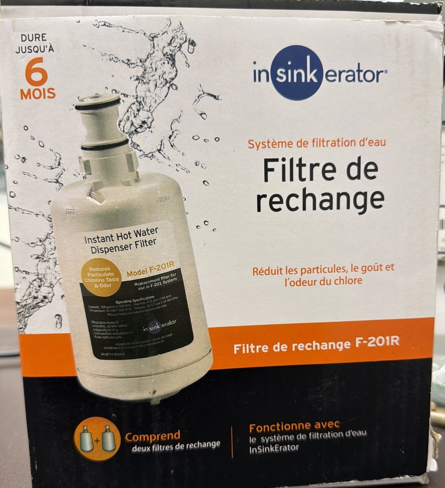 InSinkErator 2-Pack Instant Hot Water Dispenser Filter F-201R Replacement Read