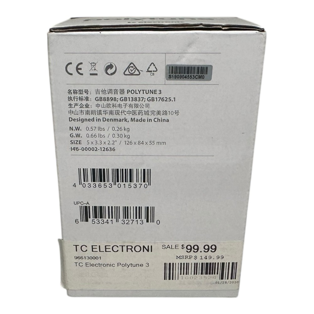 TC Electronic POLYTUNE3 Buffer Pedal Tuner