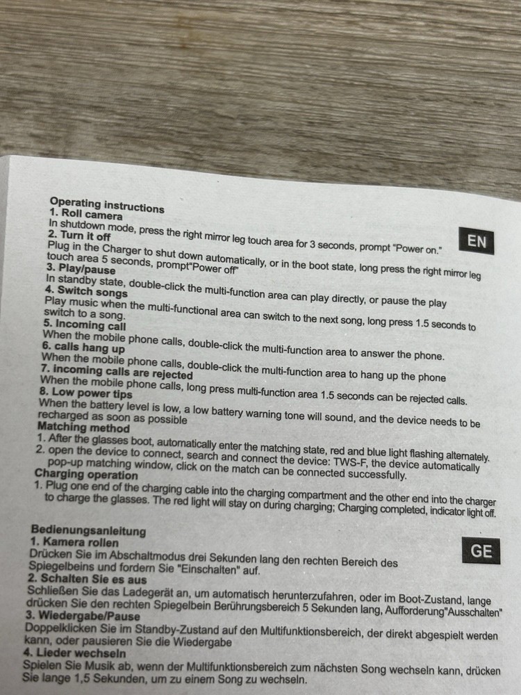 smart glasses wireless bluetooth