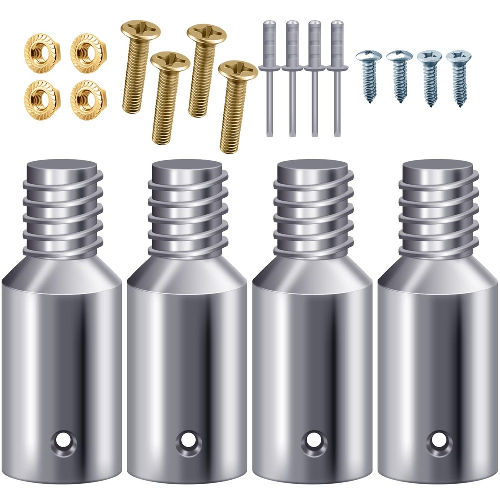 4 Pcs Threaded Tip Replacement Ultra Threaded Tip Repair Kit Mop Handle Pole ...