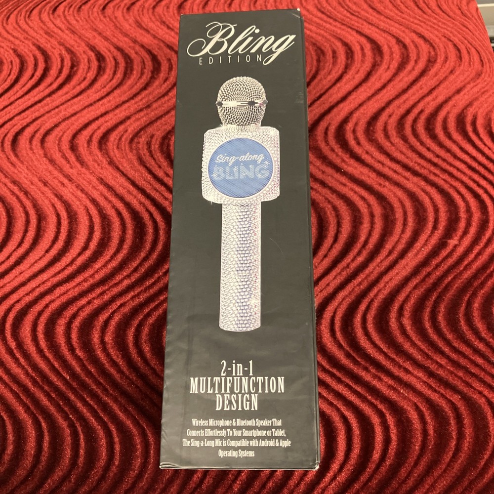 Bling Edition Bluetooth Karaoke Microphone LED Light-Up Speakers