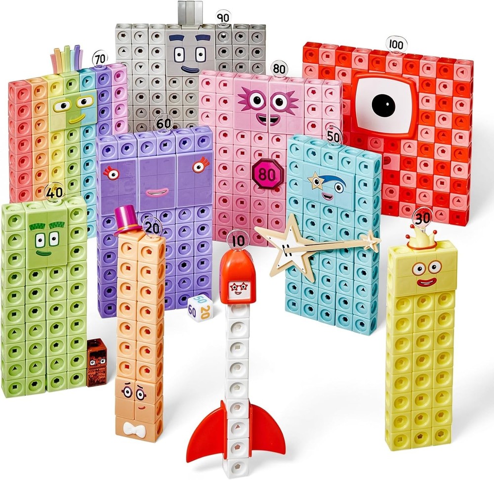 hand2mind Numberblocks Heroes with Zeroes MathLink Cubes Activity Set,...