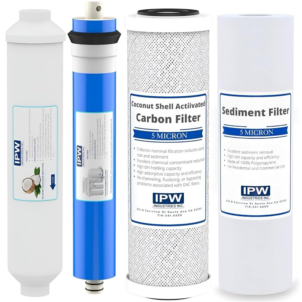 IPW Industries Universal 4-Stage Under Sink Reverse Osmosis Filters Kit Sealed