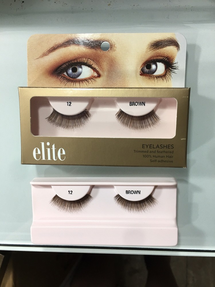 Elite Cosmetics False Eyelashes #12 Brown Demi