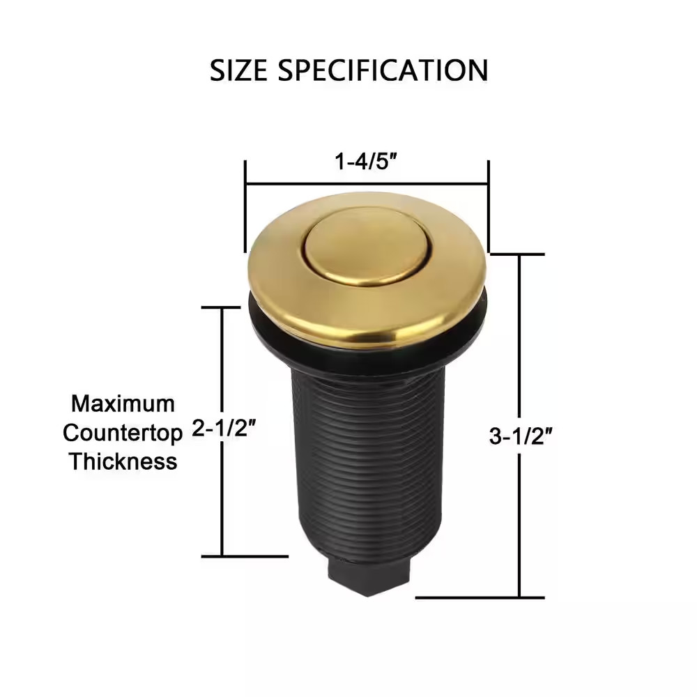 Brass Gold Garbage Disposal Kitchen Air Switch Kit