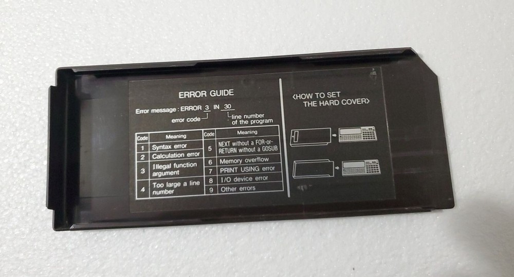 Cover ONLY for Sharp PC-1360 Calculator