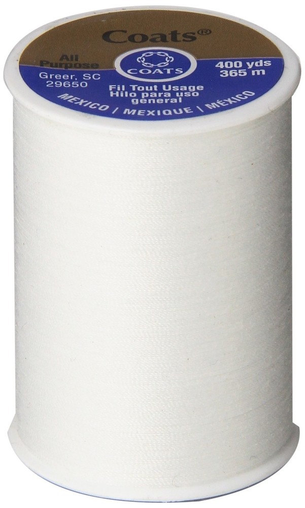 All Purpose Thread 400 Yards White ONE spool of yarn