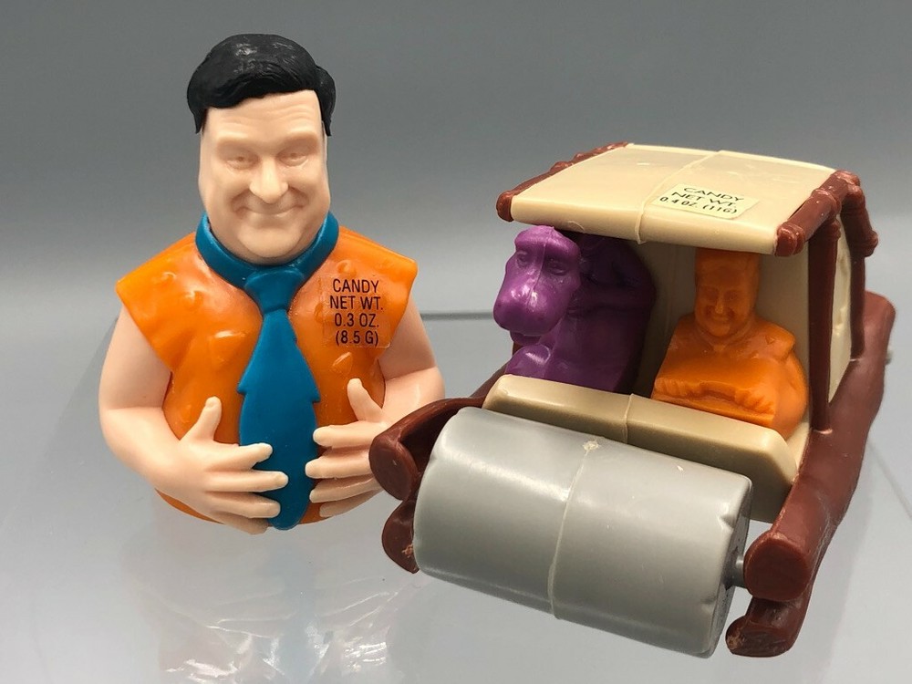 1993 FLINTSTONES Vintage CANDY CONTAINER with original candy