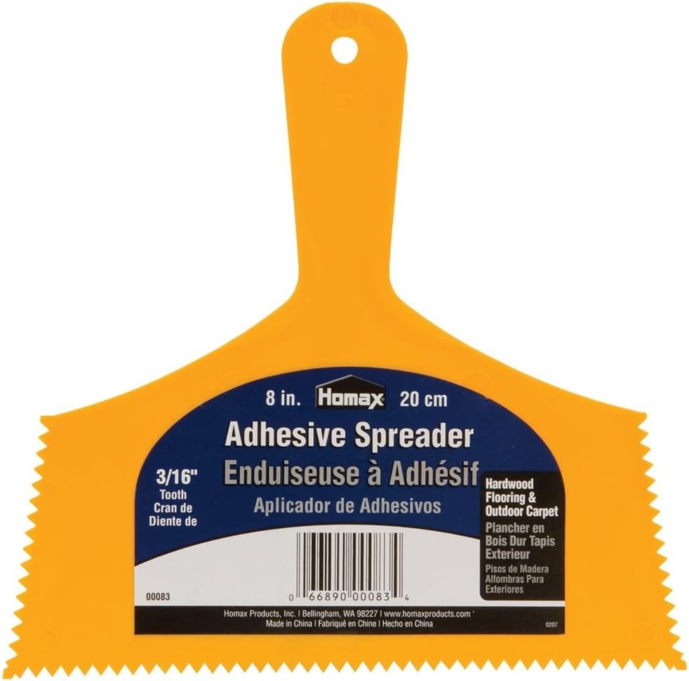 Professional-Grade 8" Adhesive Spreader for Smooth, Even Adhesive Application