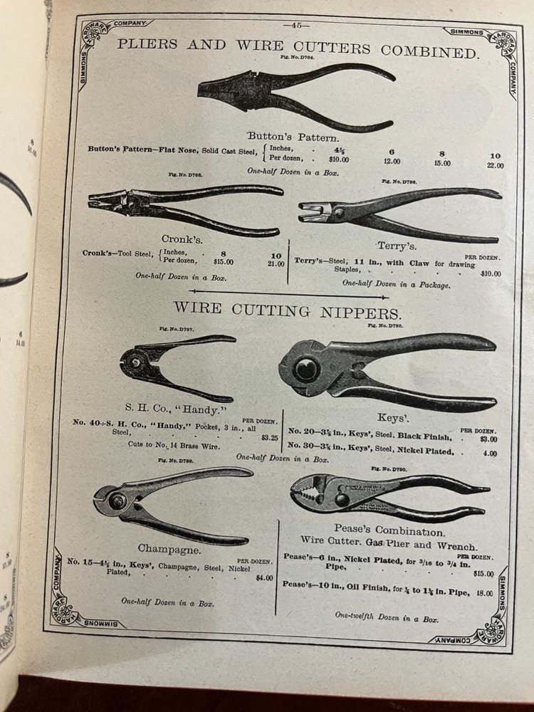 Vintage Simmons Hardware Co. Condensed Reference Catalogue-Tools-Machinery-VG