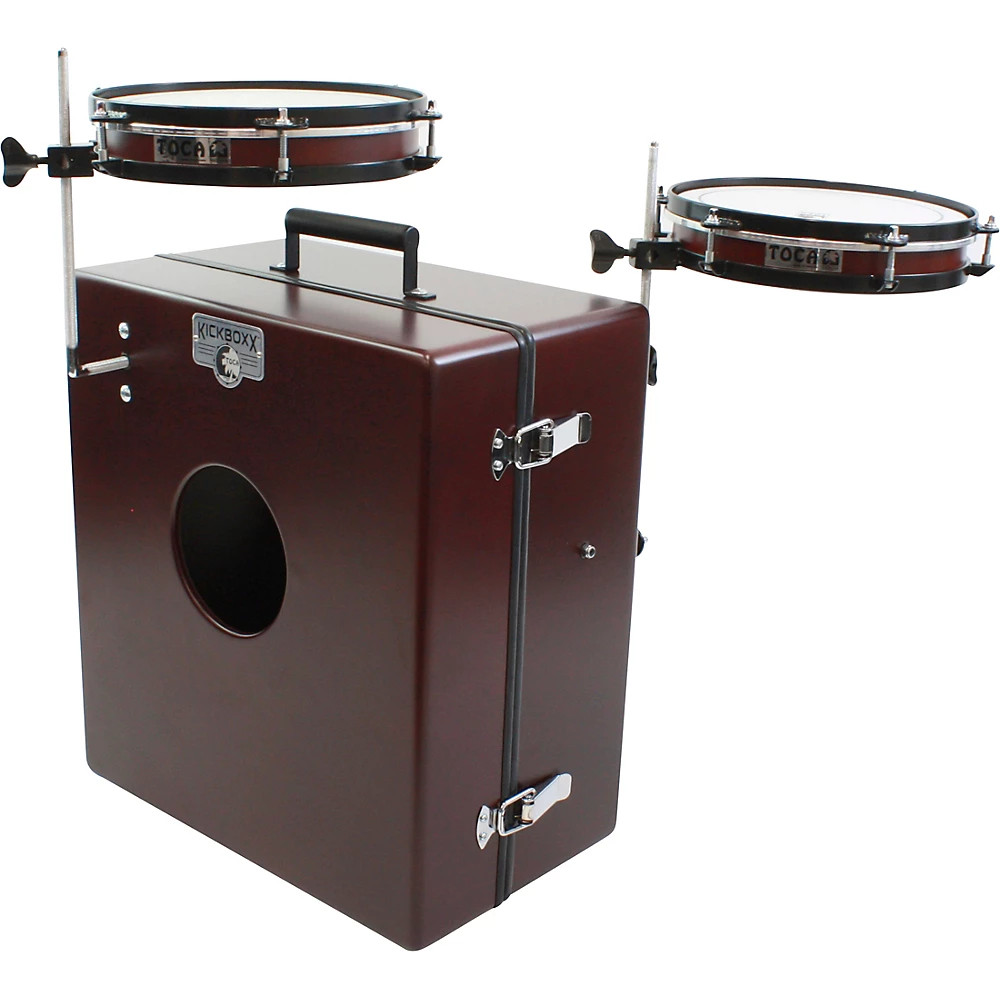 Toca KickBoxx Suitcase Drum Set Brown